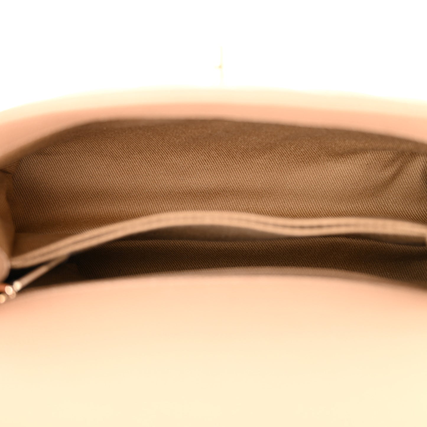 Caviar Chevron Quilted Mini Coco Handle Flap Beige