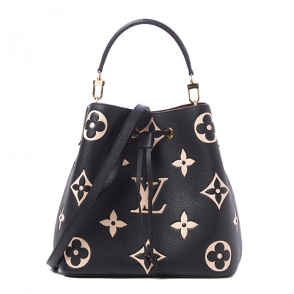 Louis Vuitton Empreinte Monogram Giant Neonoe MM Black Beige 2 of 9