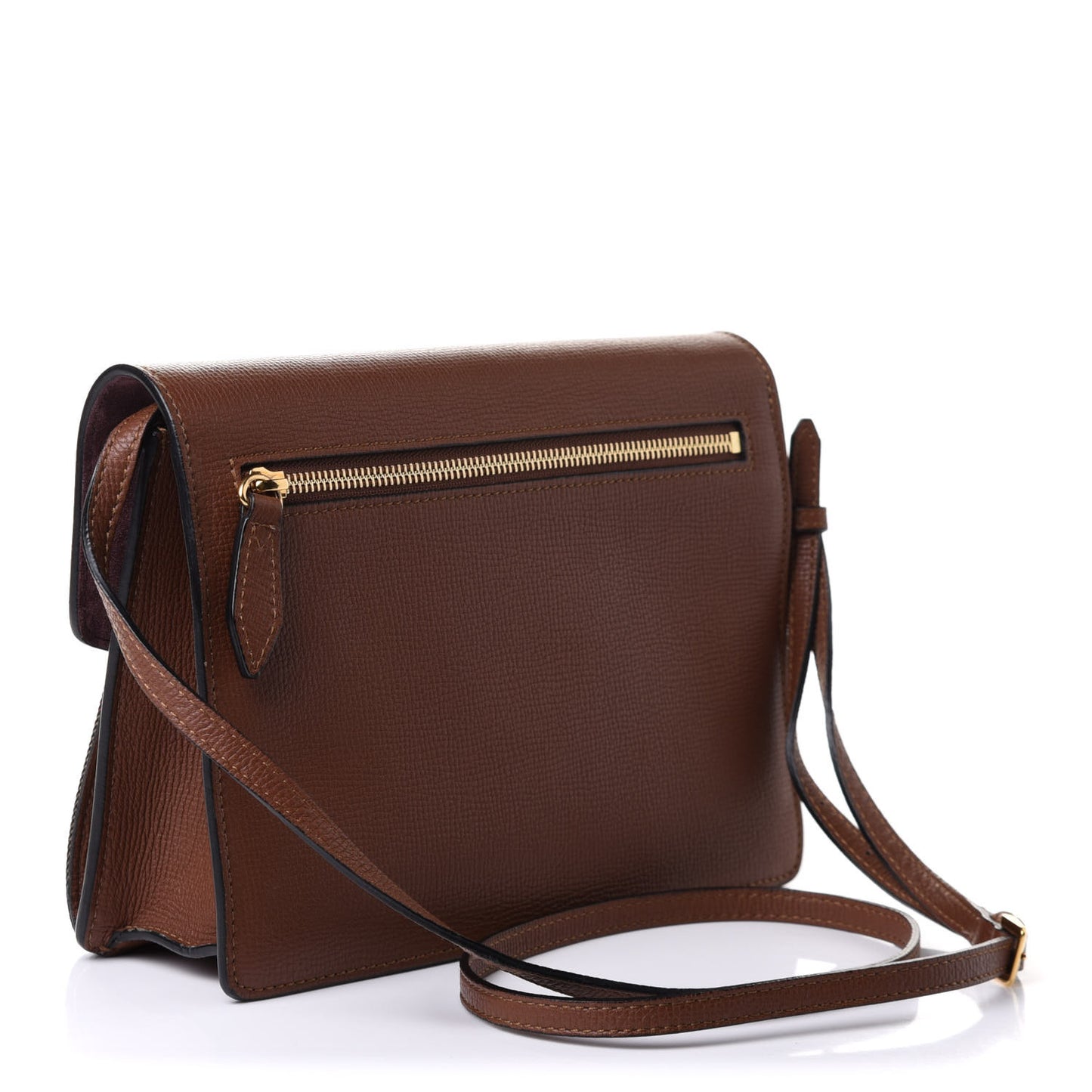 Derby Calfskin House Check Small Macken Crossbody Bag Tan