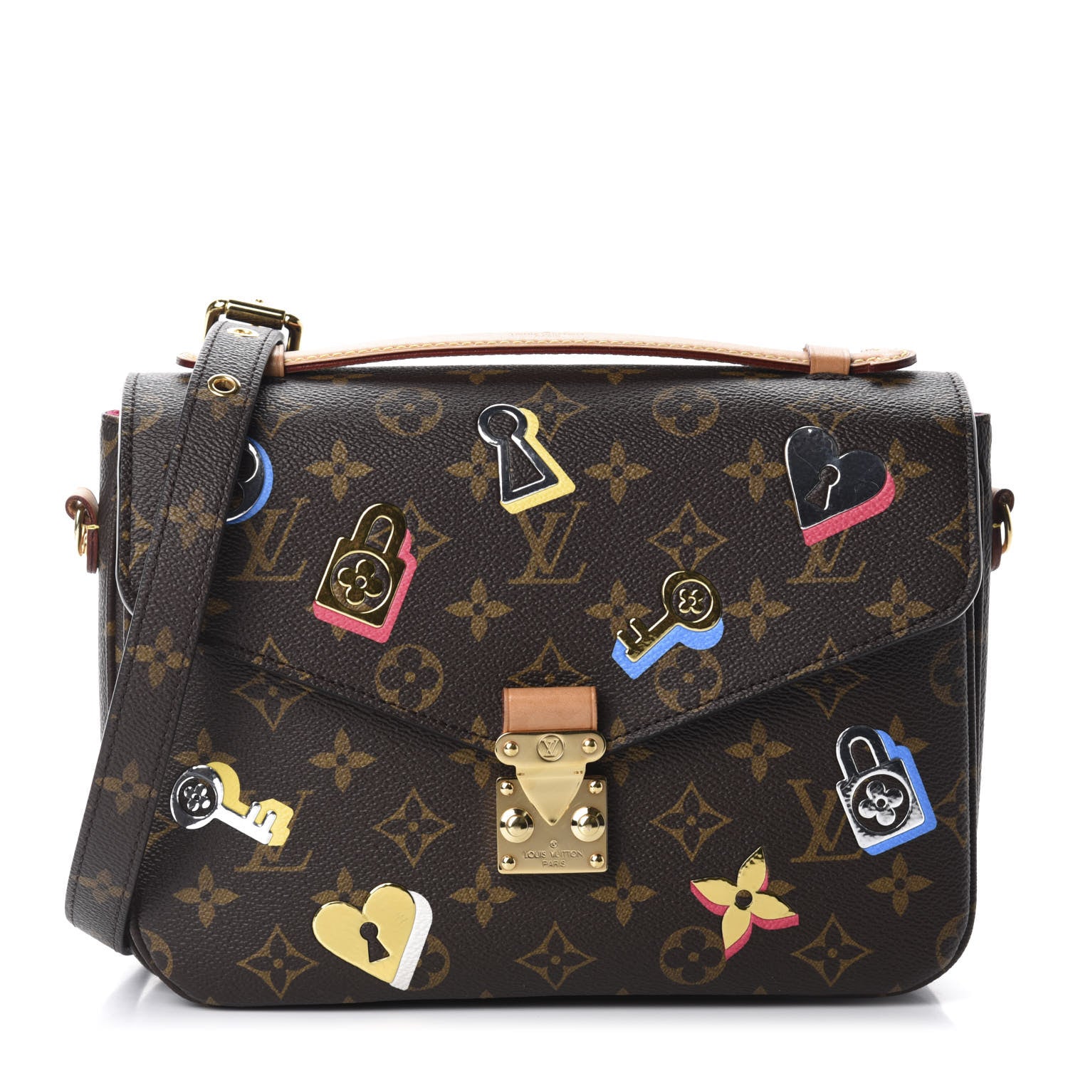 Louis Vuitton Monogram Love Lock Pochette Metis 1 of 10