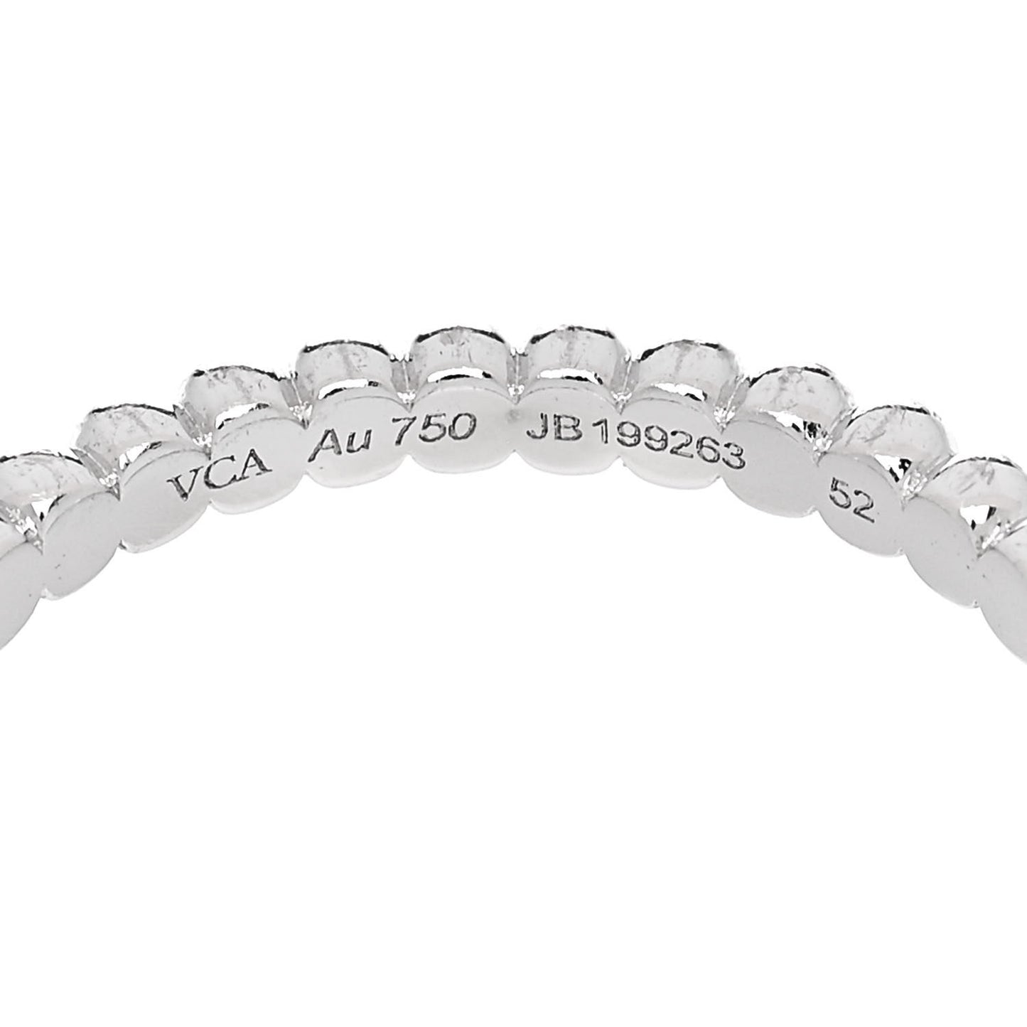 18K White Gold Small Perlee Ring 52 6