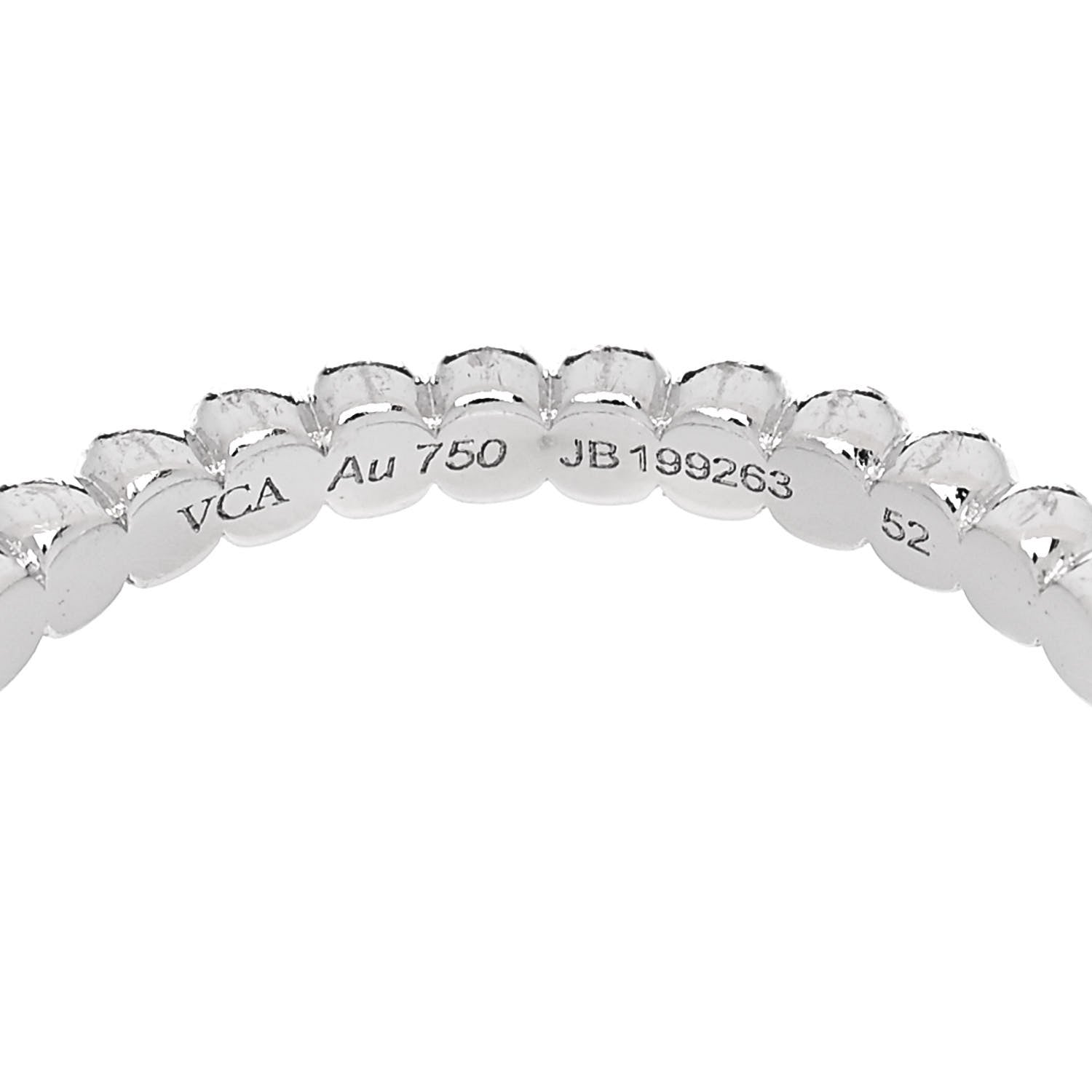 Van Cleef & Arpels 18K White Gold Small Perlee Ring 52 6 4 of 4