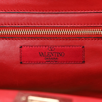 Valentino Garavani Vitello Small Rockstud Tote Rosso Valentino 6 of 9