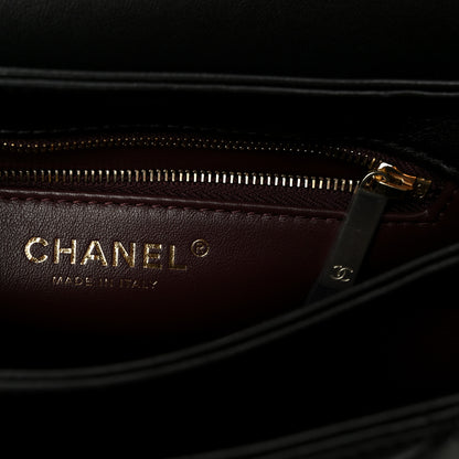Chanel Lambskin Crystal Quilted Mini Trendy CC Dual Handle Flap Bag Black 6 of 12