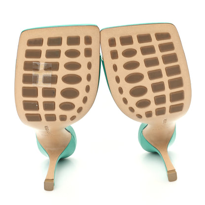 Bottega Veneta Lambskin Stretch Mule Sandals 40 Acid Turquoise 6 of 8