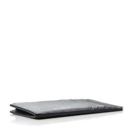 Saint Laurent Grained Calfskin 5 Fragments Zip Pouch Card Holder Black 4 of 6