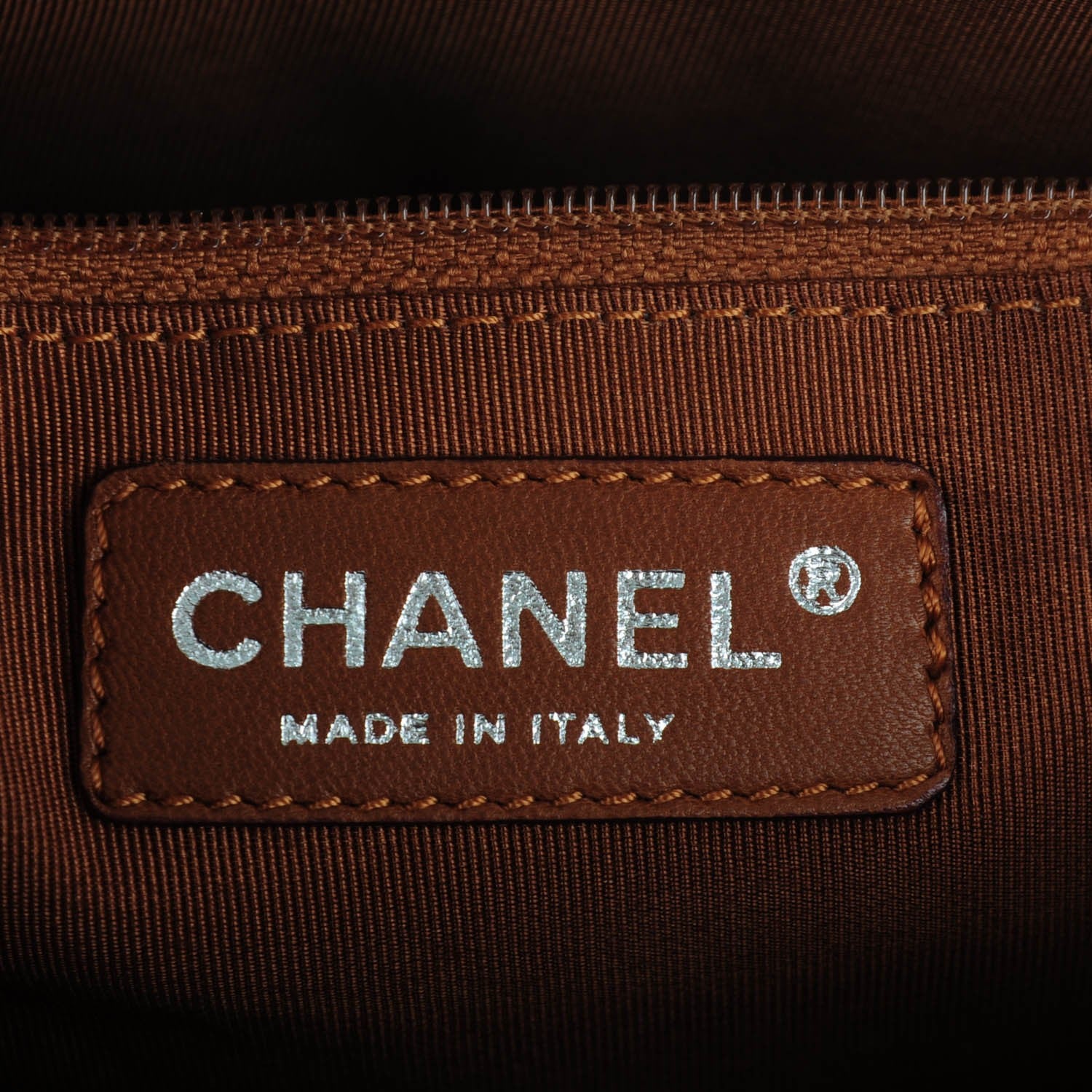 Chanel Metallic Patent Quilted Grand Shopping Tote GST Bronze 6 of 9