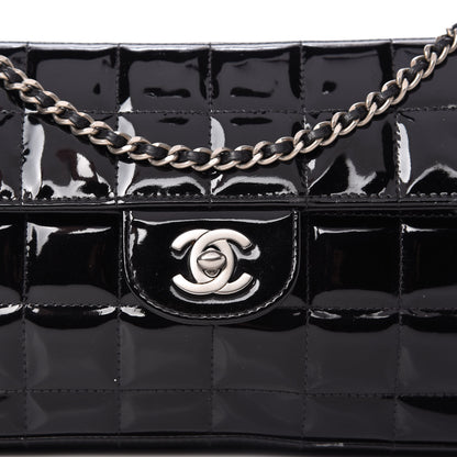 Chanel Patent Quilted East West Chocolate Bar Flap Black 10 of 10