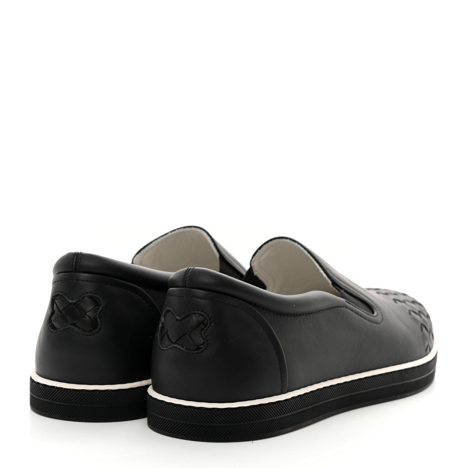 Bottega Veneta Nappa Intrecciato Slip On Sneakers 40.5 Black 4 of 9