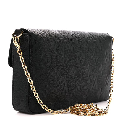 Louis Vuitton Empreinte Pochette Felicie Chain Wallet Black 4 of 15