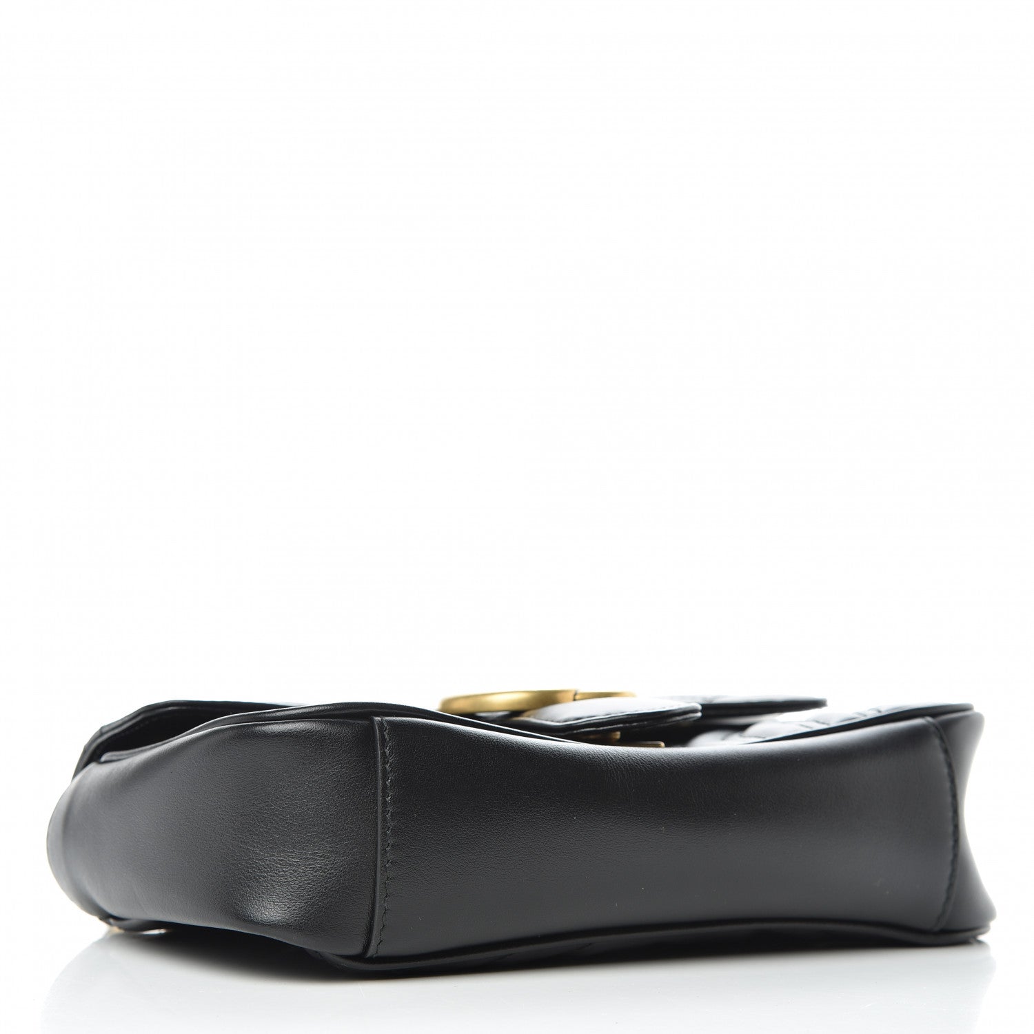 Gucci Calfskin Matelasse Mini GG Marmont Shoulder Bag Black 4 of 10