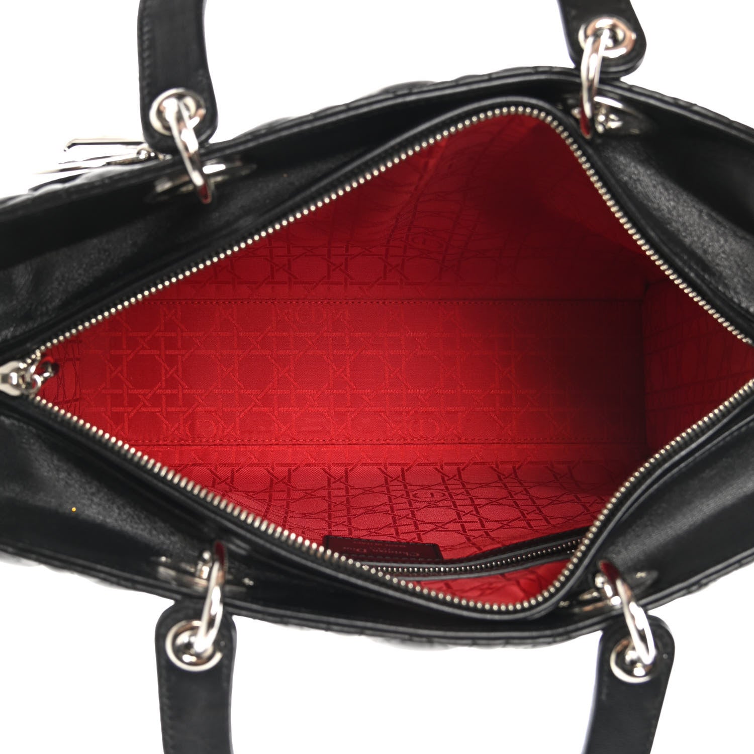 Christian Dior Lambskin Cannage Large Lady Dior Black 5 of 11