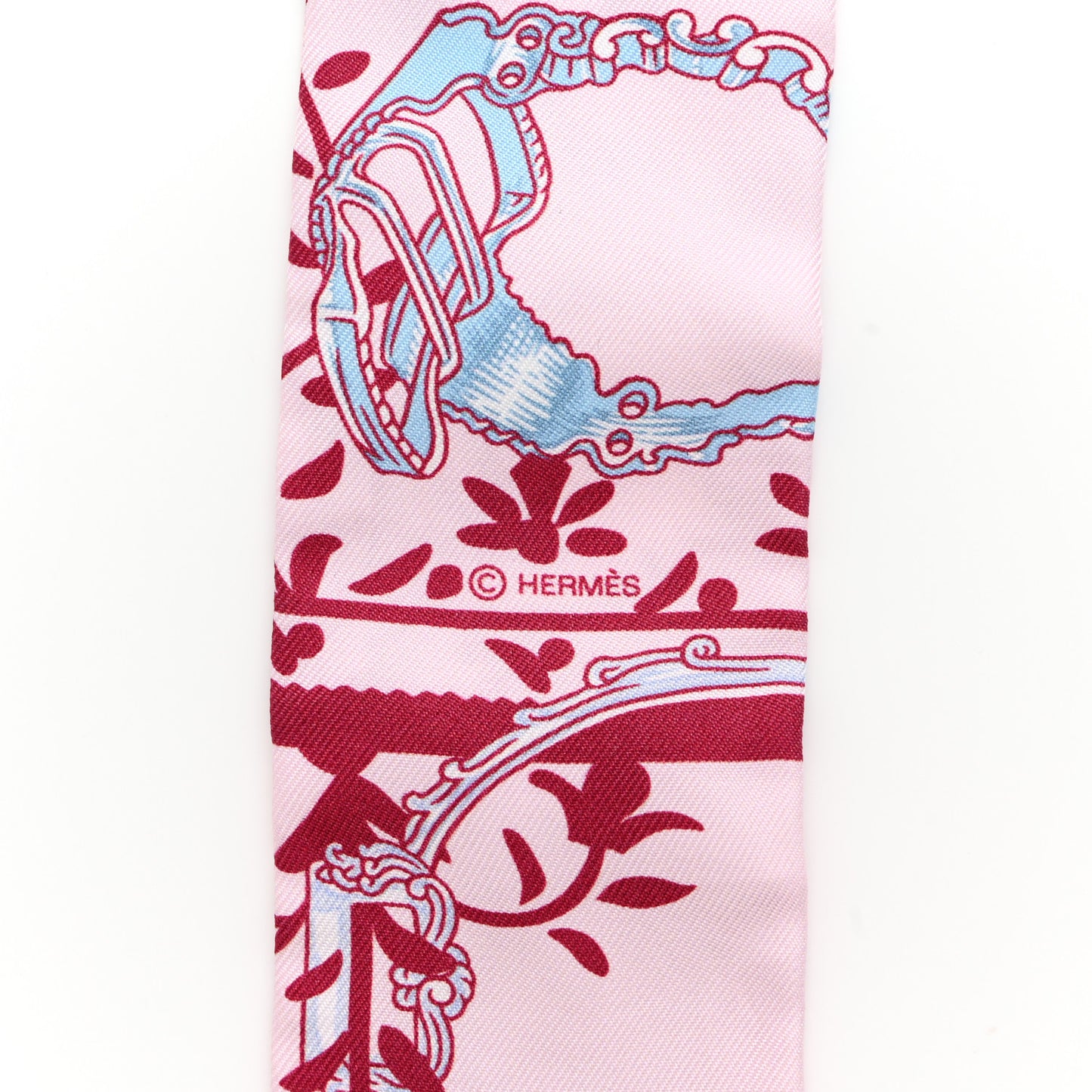 Silk Etriers Remix Twilly Rose Pale Bordeaux