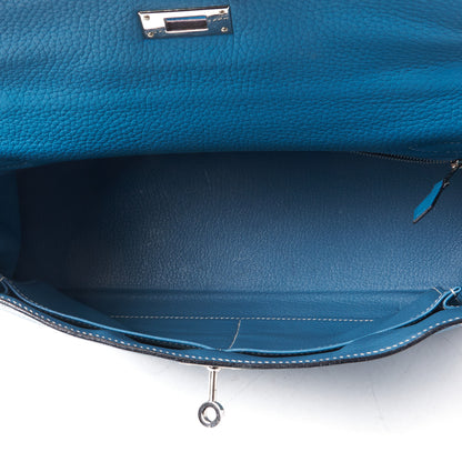 Hermes Togo Kelly Retourne 32 Blue Jean 12 of 32