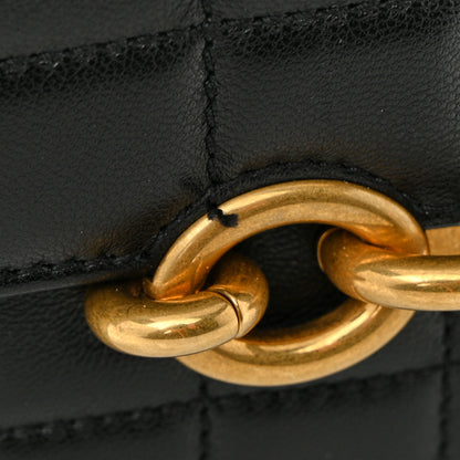Saint Laurent Lambskin Carre Quilted Le Maillon Satchel Black 12 of 12