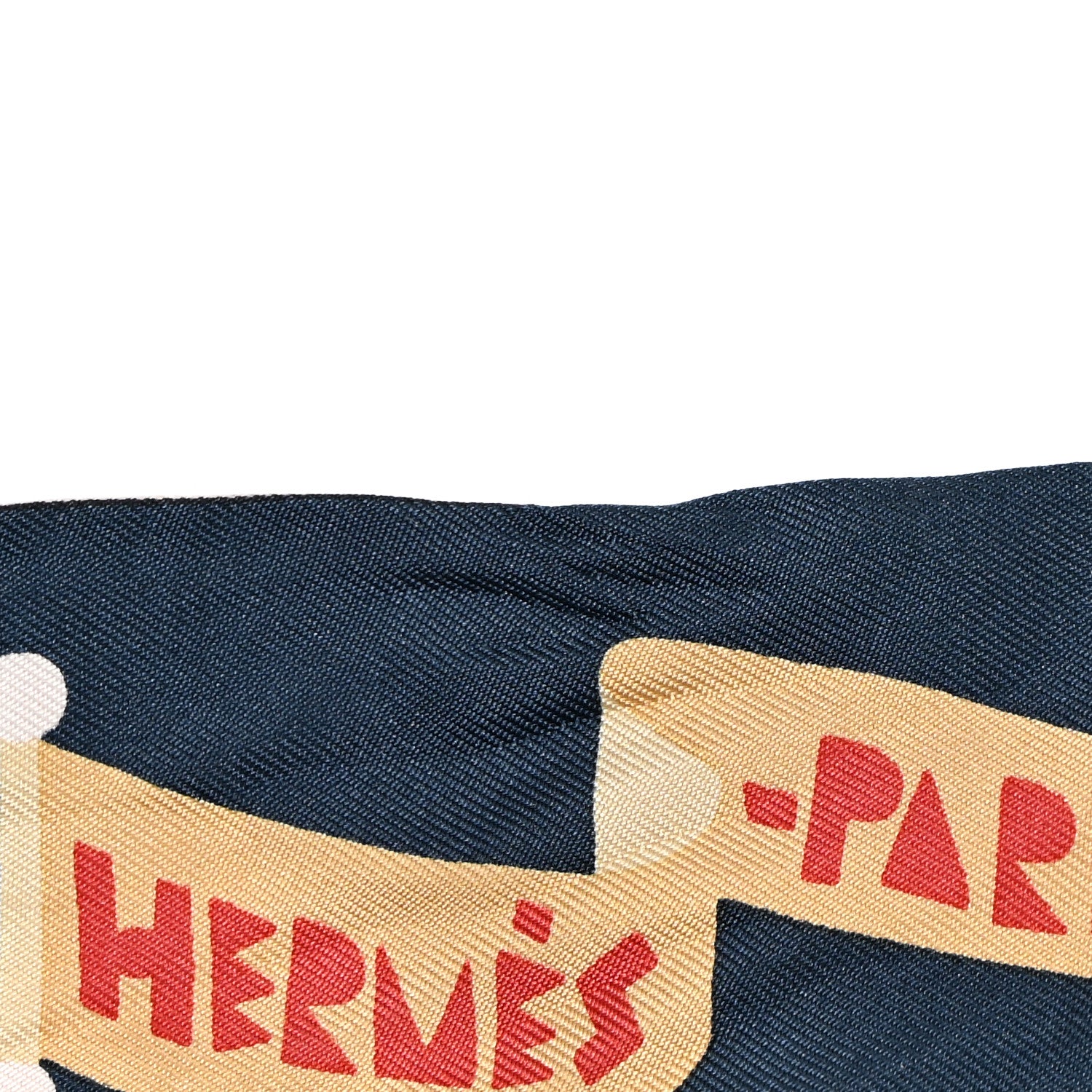 Hermes Silk Parade En Fanfare Twilly Noir Caramel Gris 5 of 5