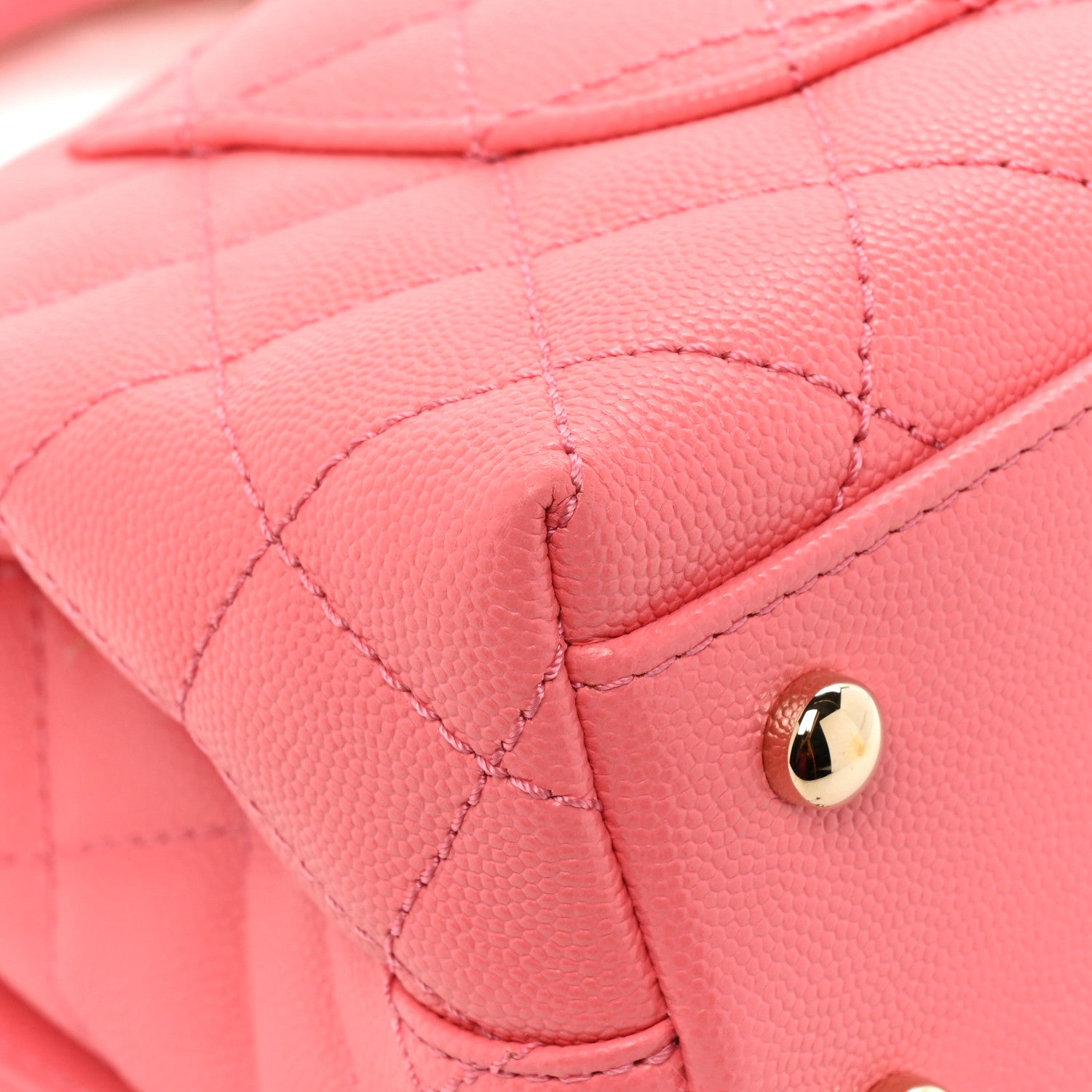 Chanel Caviar Quilted Mini Coco Handle Flap Pink 11 of 15
