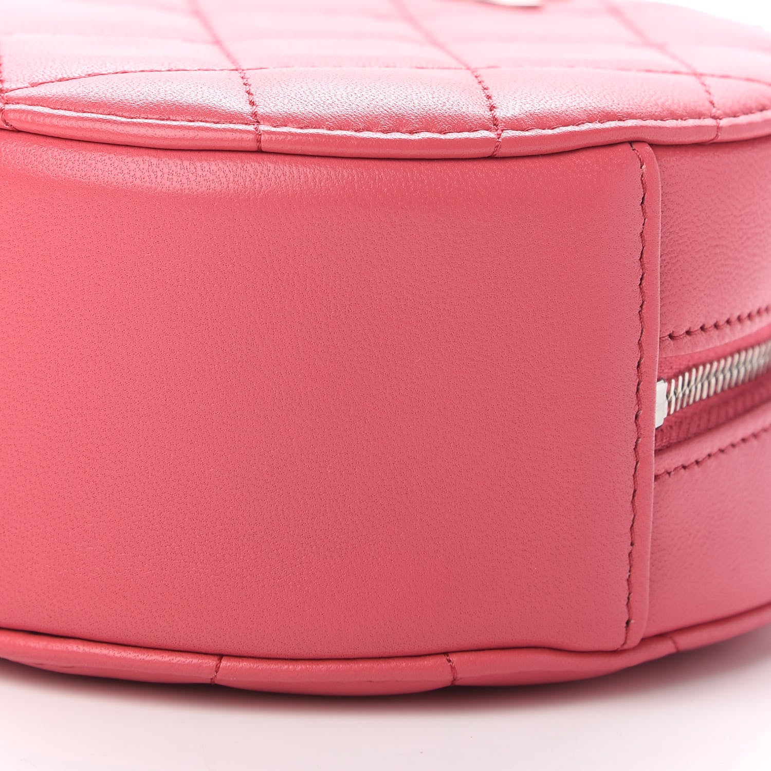 Chanel Lambskin Quilted Round Clutch With Chain Pink 8 of 8