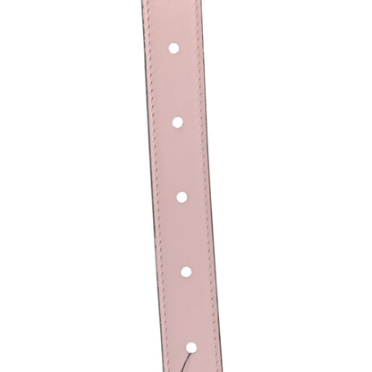 Gucci GG Supreme Monogram Plutone Calfskin Double G 20mm Belt 95 38 Beige Ebony Pink Blue 4 of 4