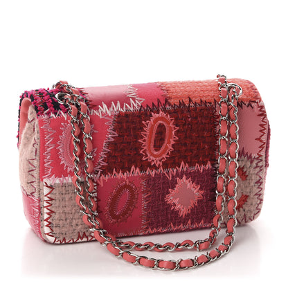 Chanel Tweed Patchwork Medium Single Flap Pink 3 of 13