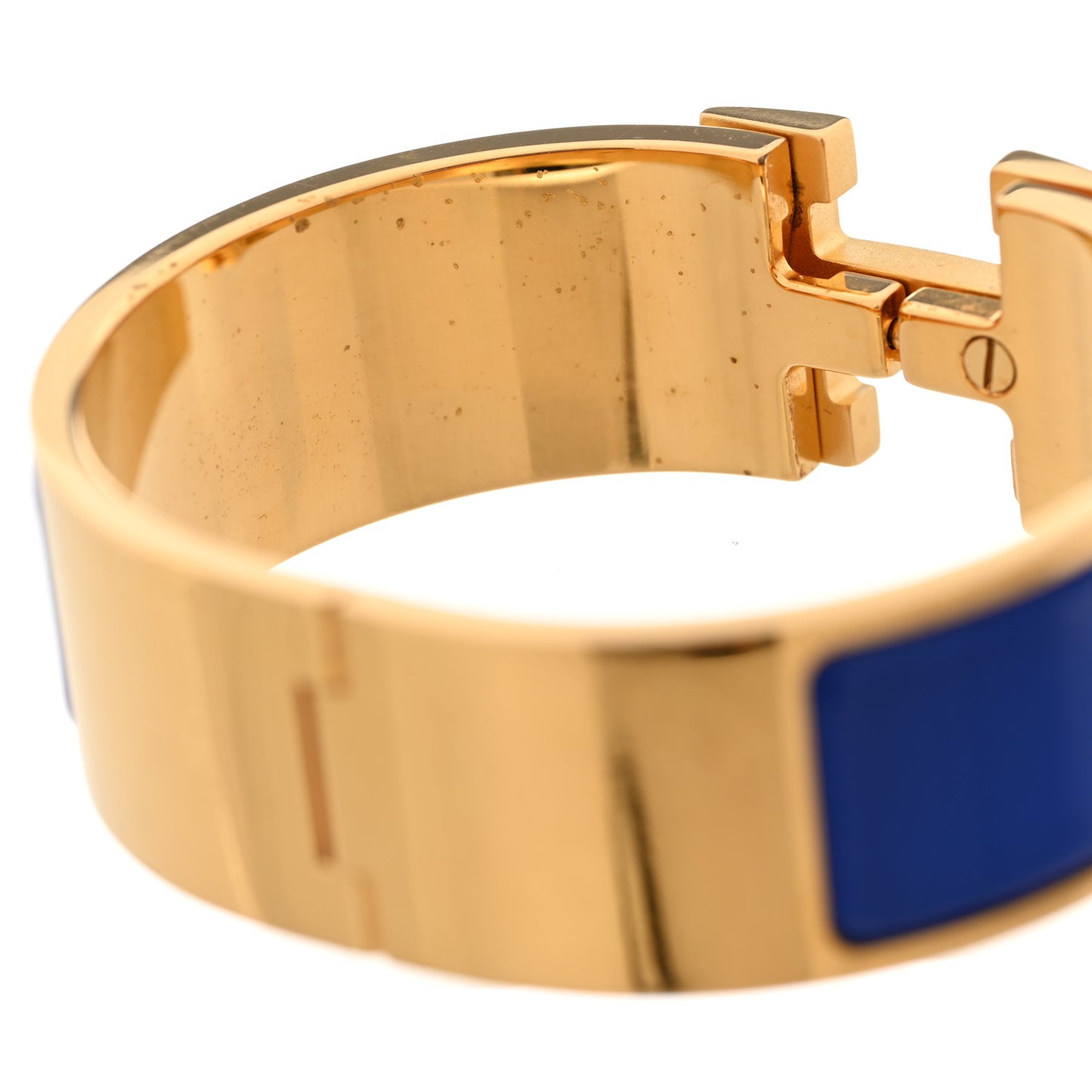 Enamel Wide Clic Clac H Bracelet PM Bleu Indigo