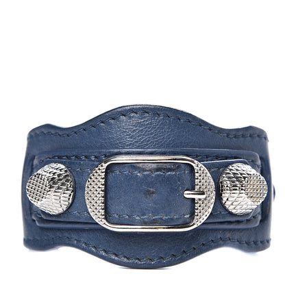 Balenciaga Agneau Arena Giant 12 Silver Hardware Bracelet Bleu Mineral 1 of 4