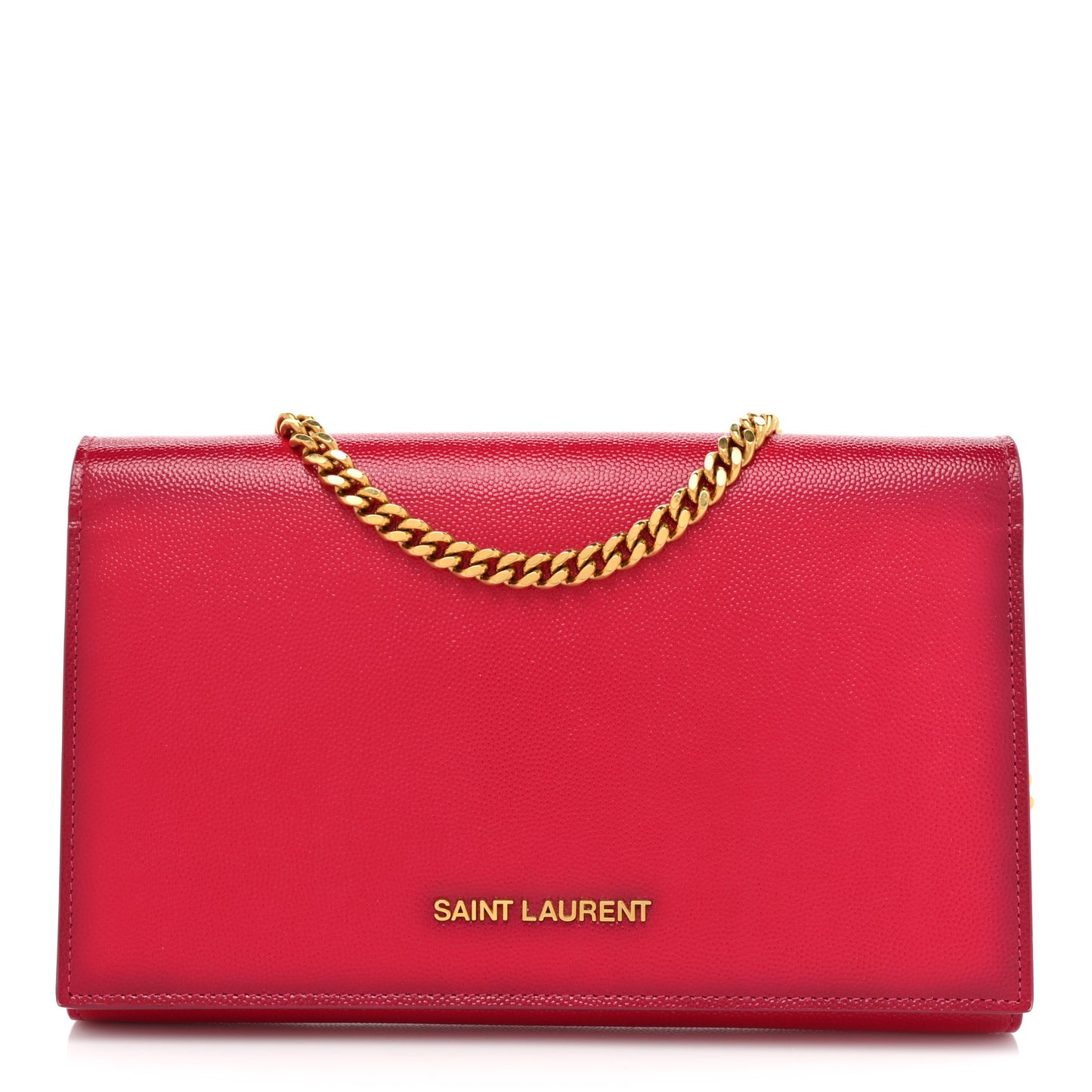 Grain de Poudre Classic Letters Chain Wallet Fuchsia