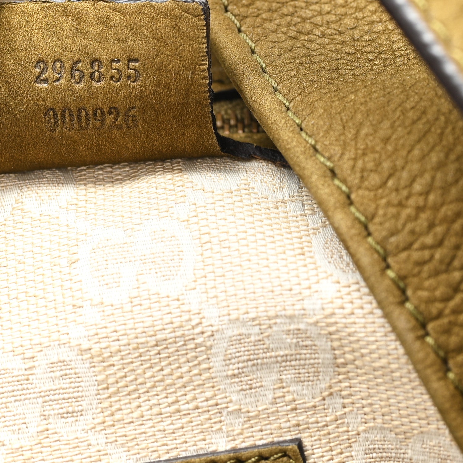 Gucci Nubuck Large Soft Stirrup Shoulder Bag Green 8 of 13