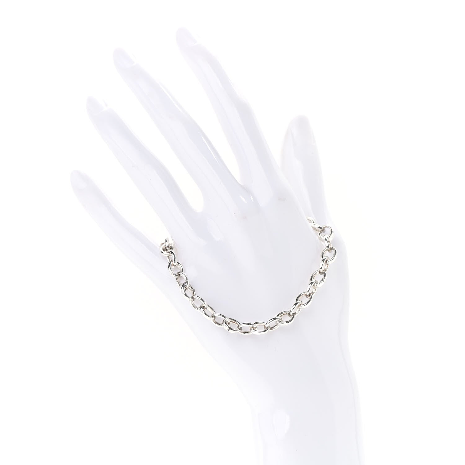 Tiffany Sterling Silver Oval Clasping Link Bracelet 2 of 6