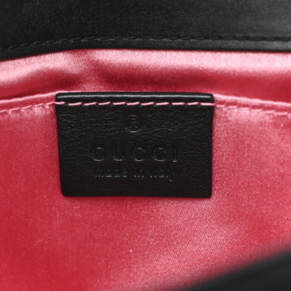 Gucci Velvet Matelasse Mini GG Marmont Shoulder Bag Black 6 of 11