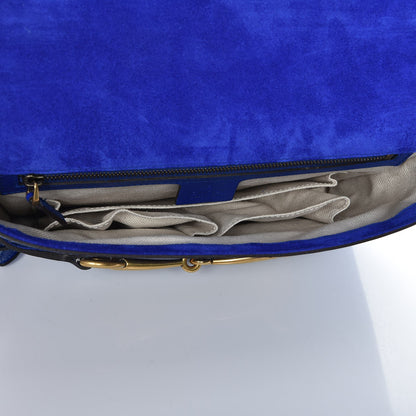 Gucci Patent Large Bright Bit Shoulder Bag Deep Zaffiro 5 of 7