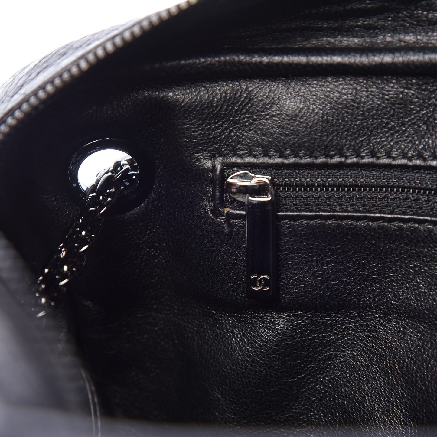 Metallic Aged Calfskin Quilted Large Reissue Camera Case Silver
