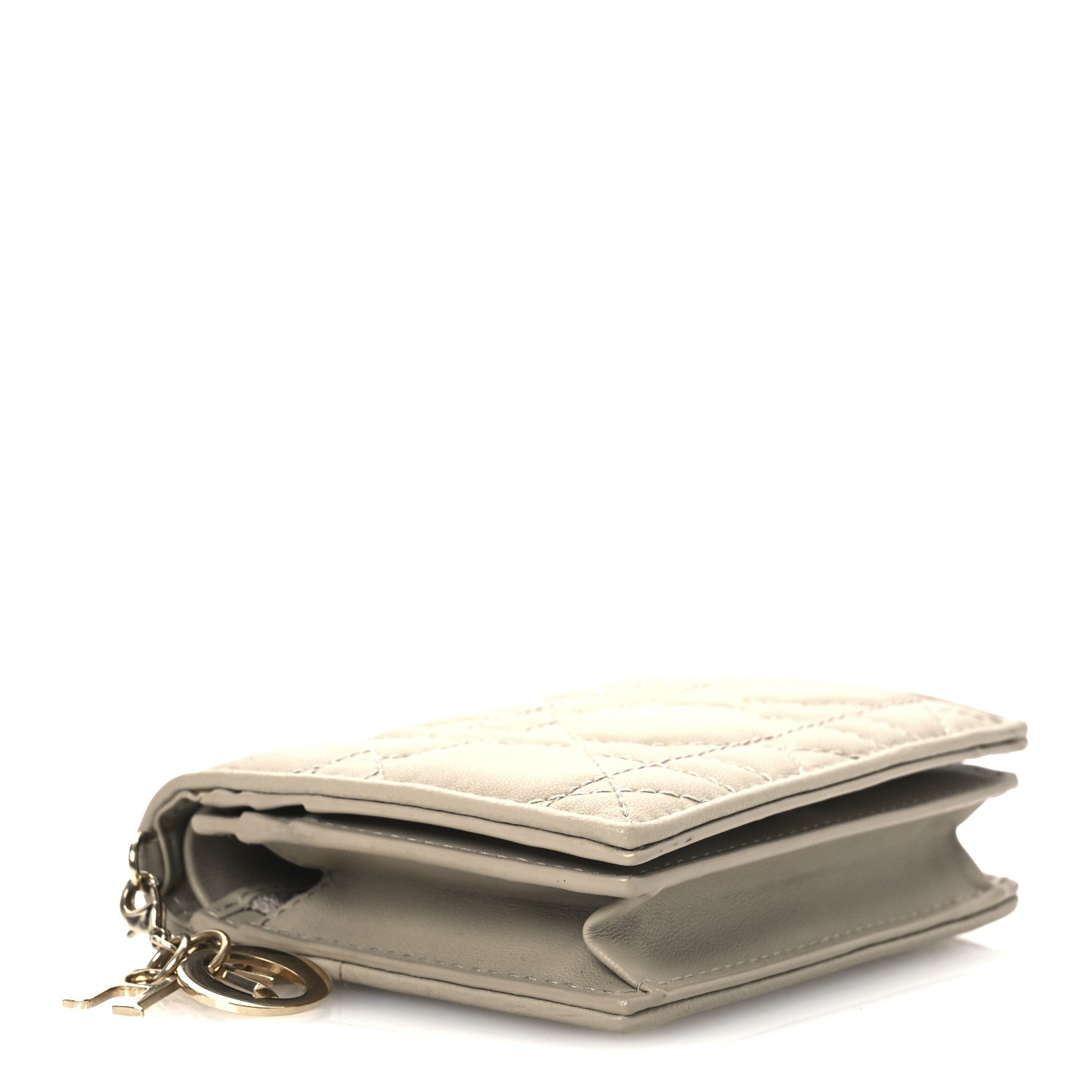 Christian Dior Lambskin Cannage Medium Lady Dior Flap Card Holder Sable 4 of 10