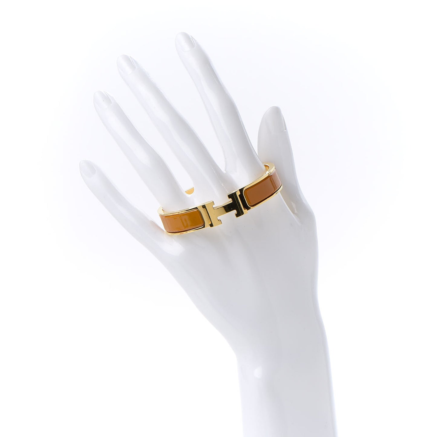 Enamel Narrow Clic Clac H Bracelet GM Jaune Madras