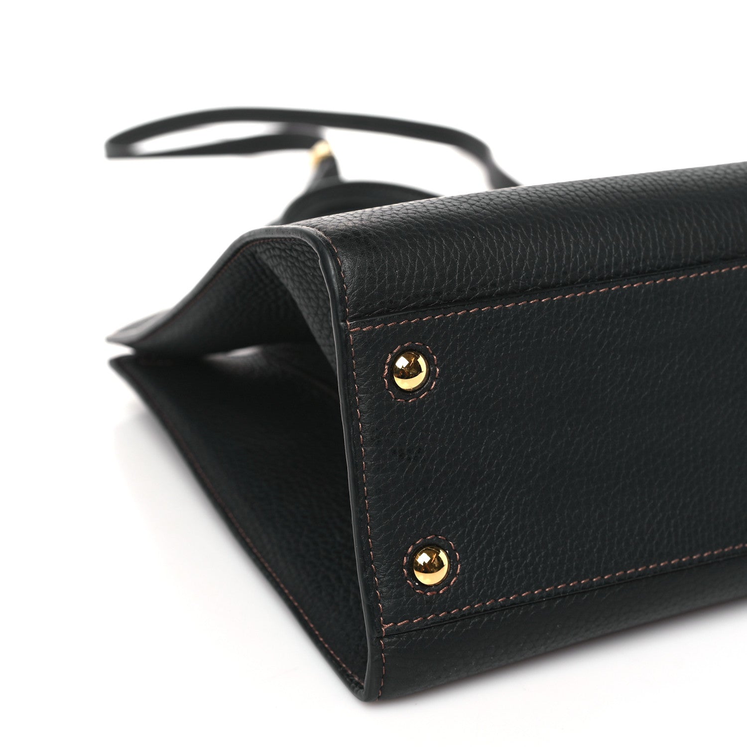 Burberry Grained Calfskin Small Frances Tote Black 7 of 8