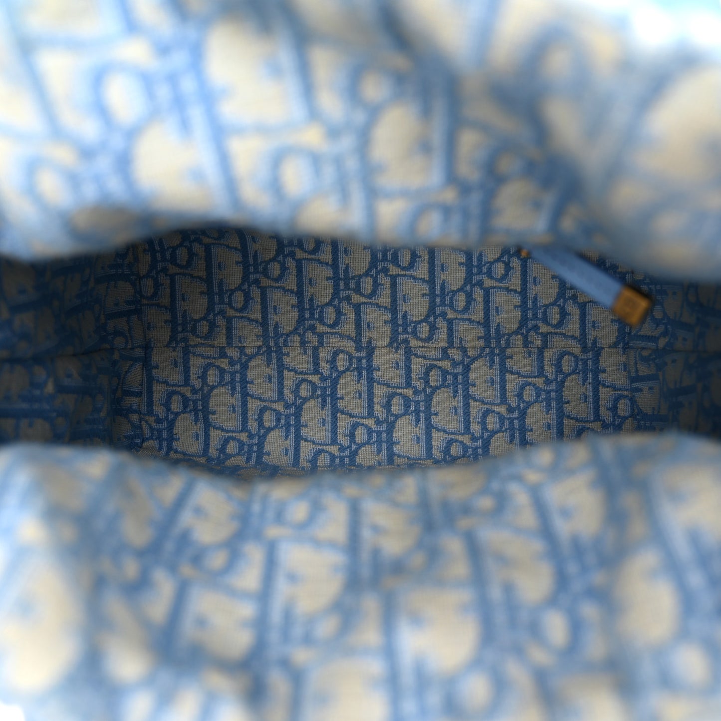 Wicker Oblique Medium Lady Dior Bag Cornflower Blue