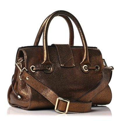 Jimmy Choo Metallic Calfskin Large Rosalie Satchel Gold 3 of 8
