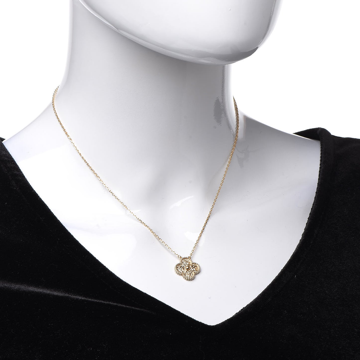 18K Yellow Gold Vintage Alhambra Pendant Necklace