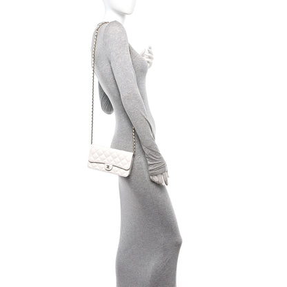 Chanel Caviar Quilted Flap Phone Holder With Chain White 2 of 10