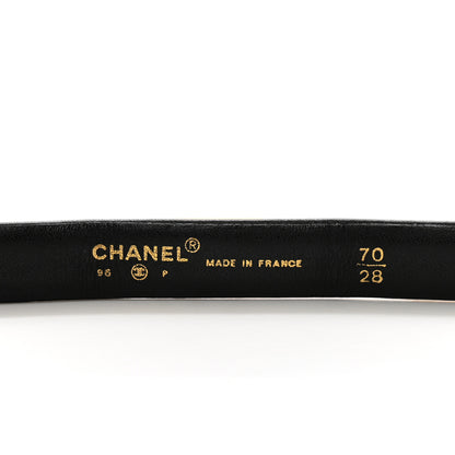 Chanel Metal Lambskin Clover Belt 70 28 Gold 3 of 8