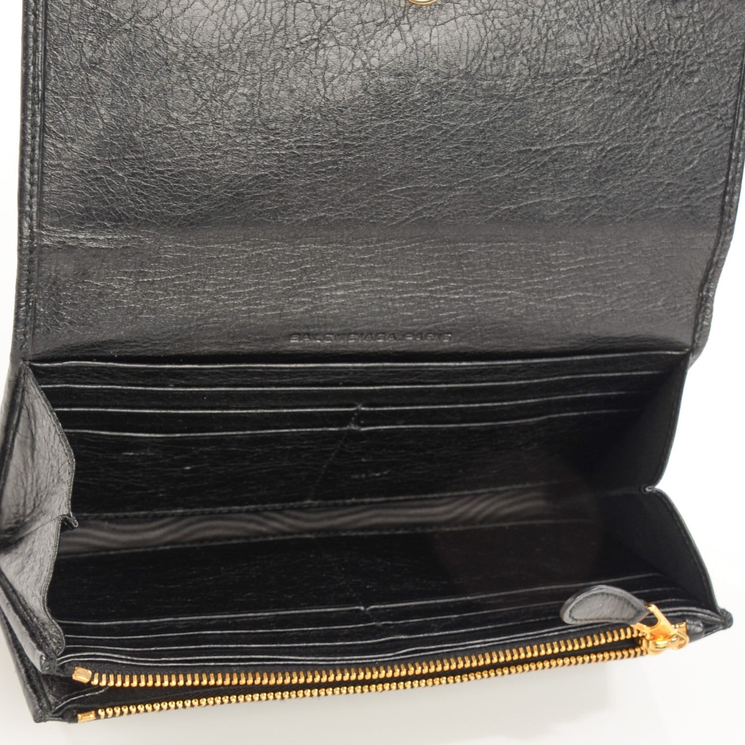 Balenciaga Agneau Giant 12 Gold Hardware Money Wallet Black 5 of 6