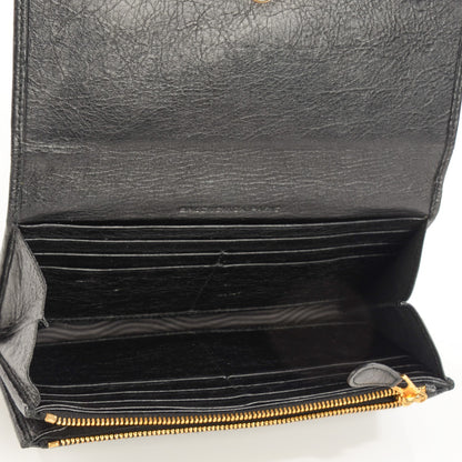 Balenciaga Agneau Giant 12 Gold Hardware Money Wallet Black 5 of 6