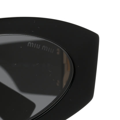 Miu Miu Acetate Oval Glimpse Sunglasses SMU11W Black 7 of 8