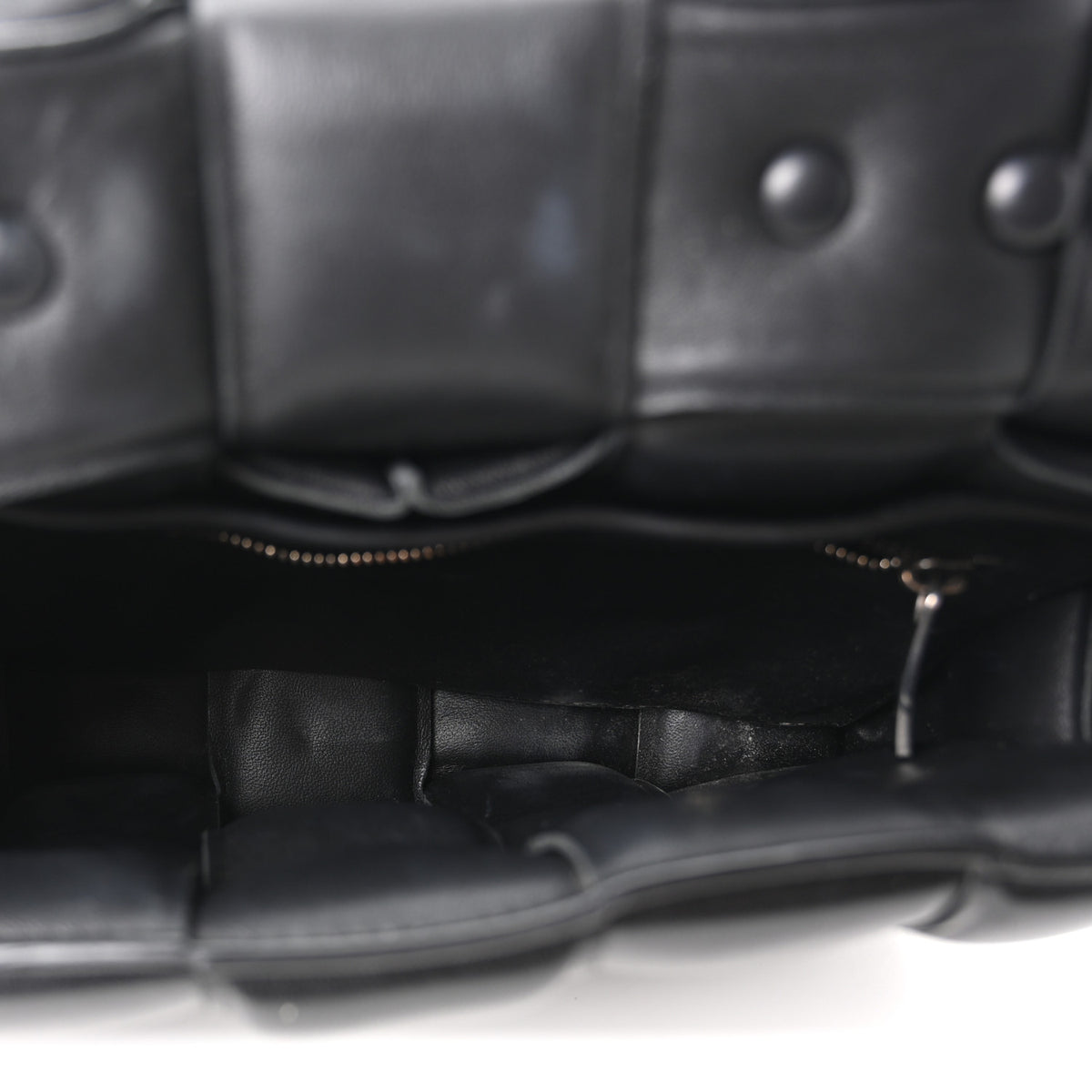 Lambskin Maxi Intreccio Padded Chain Cassette Crossbody Bag Black