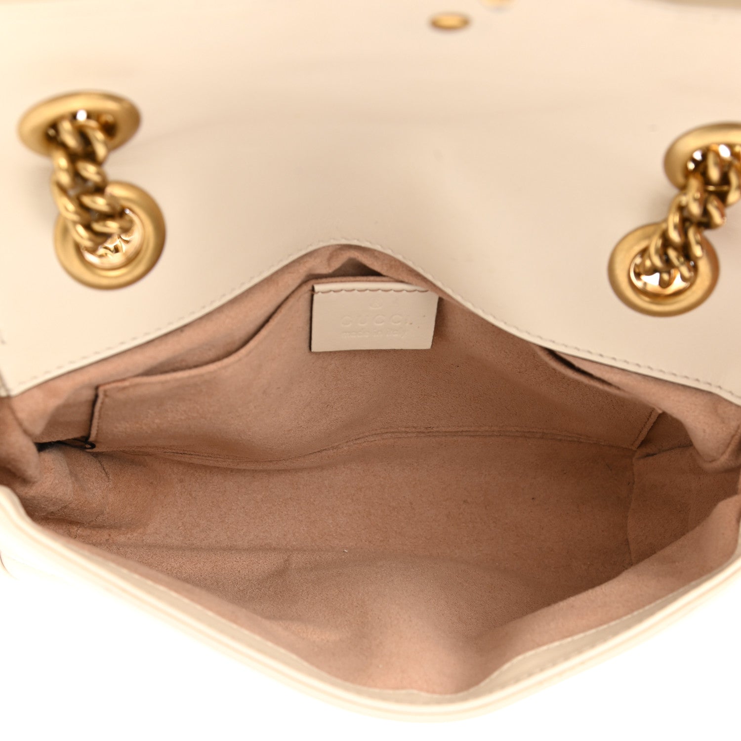 Gucci Calfskin Matelasse Mini GG Marmont Shoulder Bag White 5 of 11