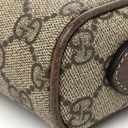 Gucci GG Supreme Monogram Web Mini Ophidia Shoulder Bag Brown 12 of 14