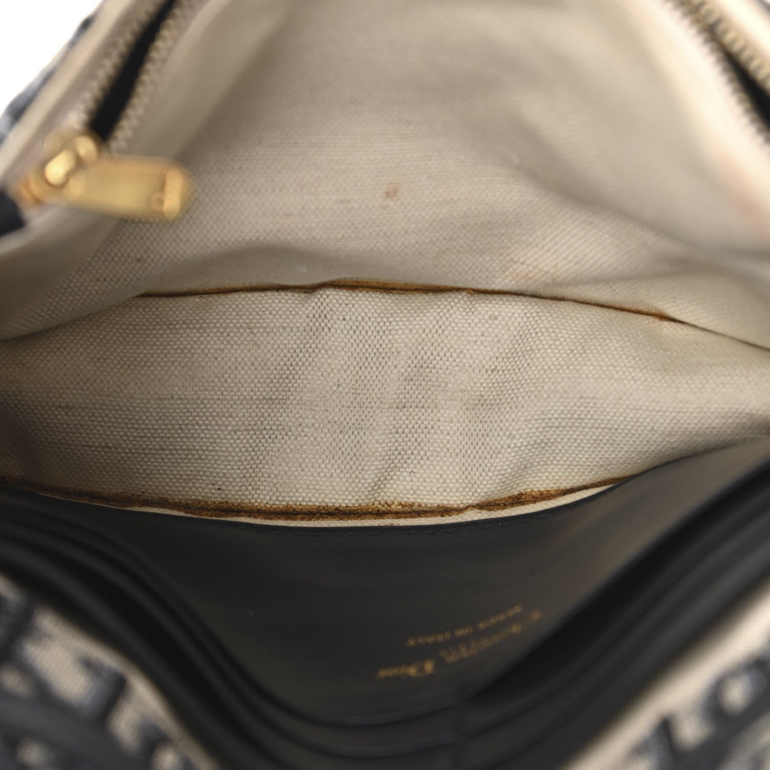 Christian Dior Oblique Saddle Chain Pouch Blue 5 of 9