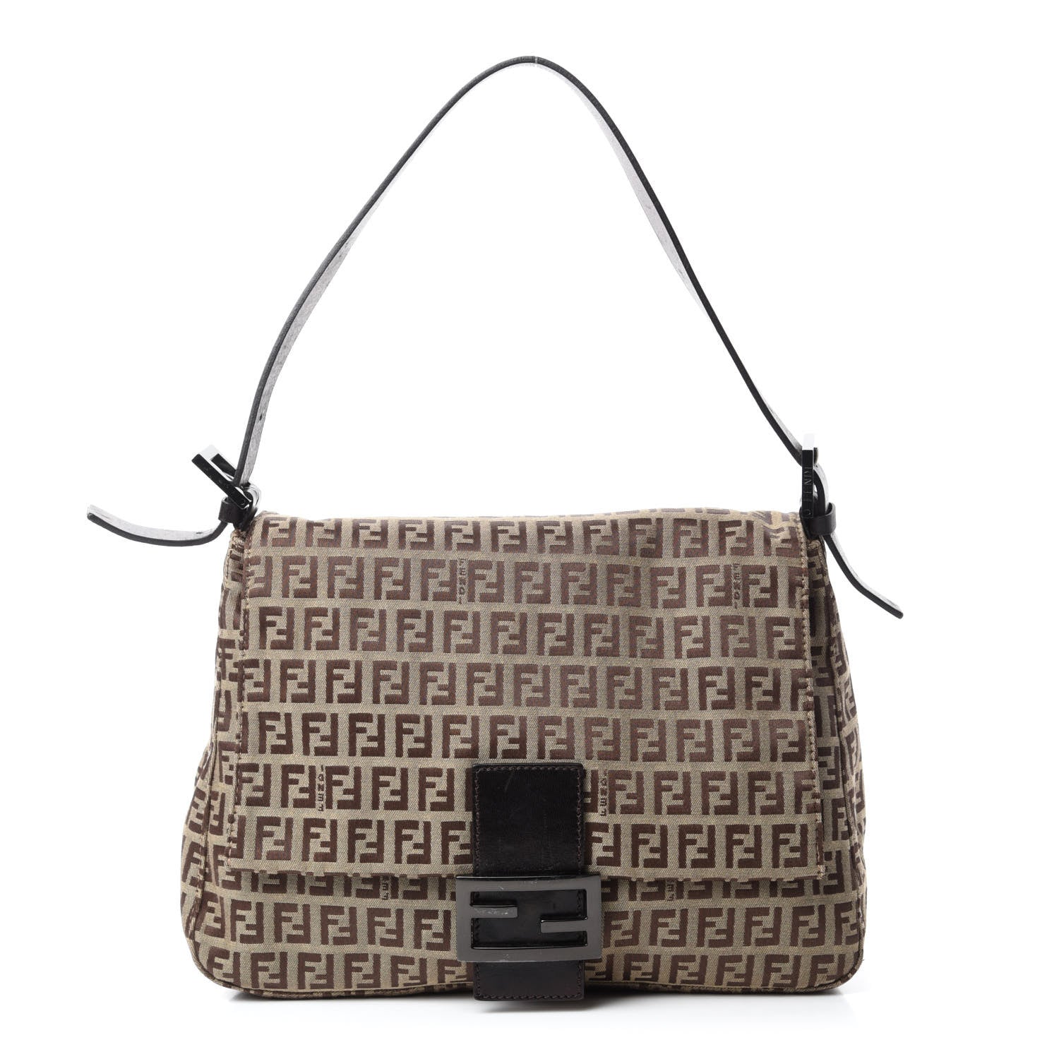 Fendi Zucchino Mama Baguette Dark Brown 1 of 9