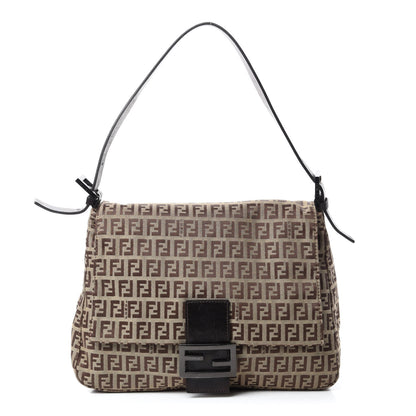 Fendi Zucchino Mama Baguette Dark Brown 1 of 9