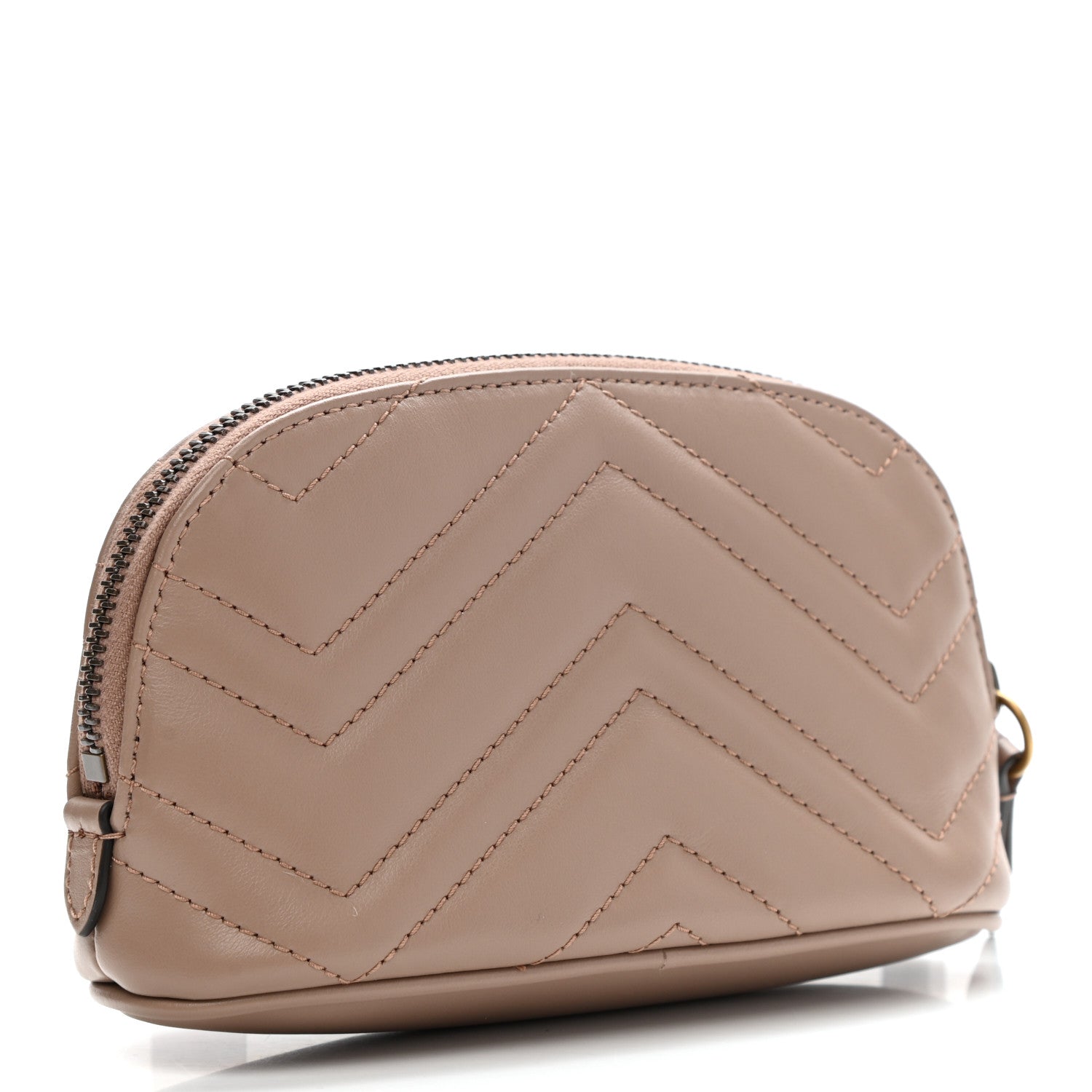 Gucci Calfskin Matelasse GG Marmont Pouch Cosmetic Case Porcelain Rose 3 of 8